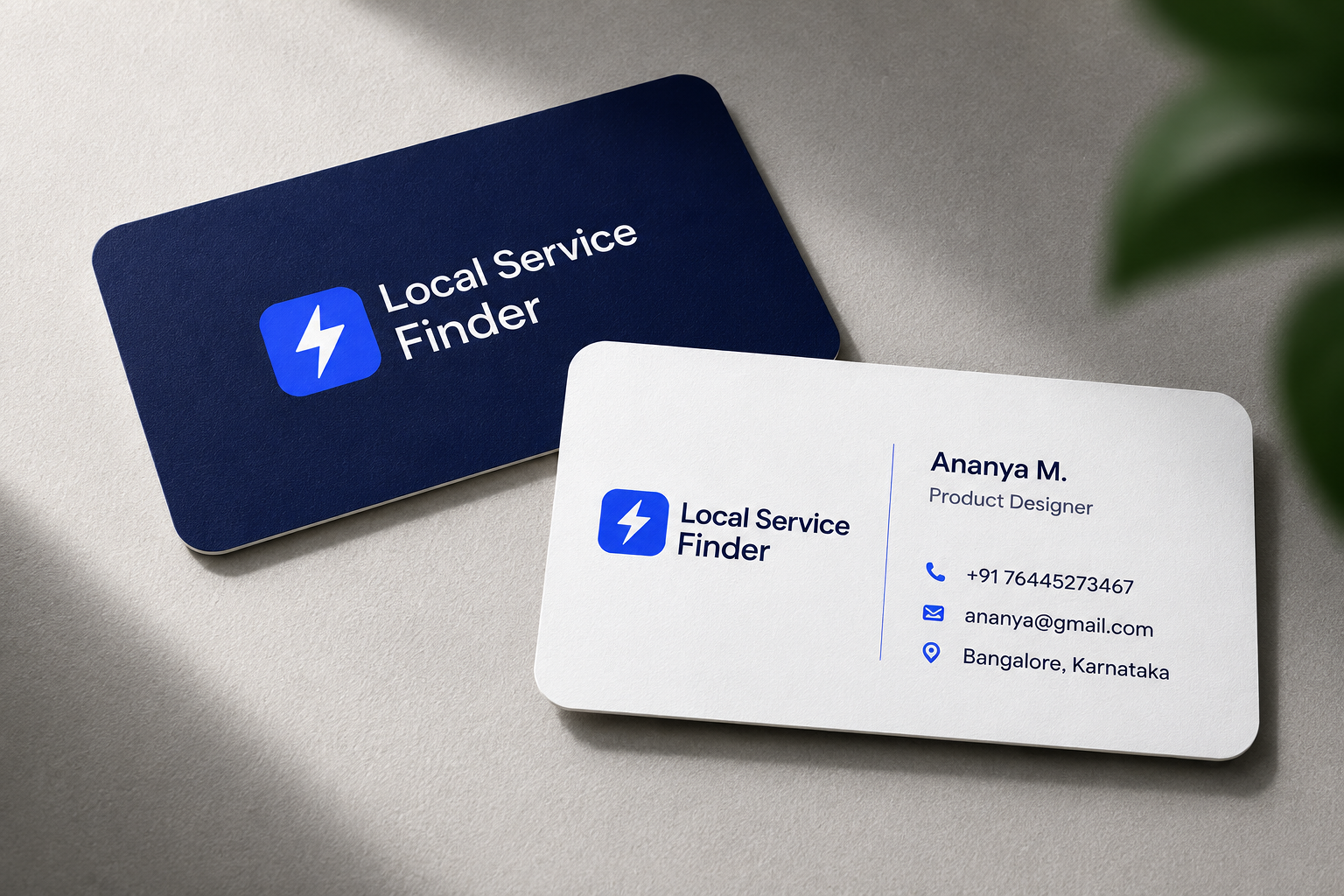 Local Service Finder – Business Card Design